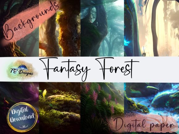 4 Fantasy Forest Background: Creative Design Asset
