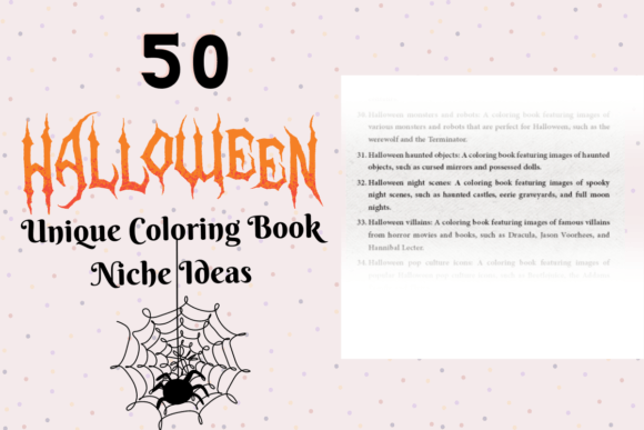 50 Unique Halloween Coloring Niche Ideas for Designers