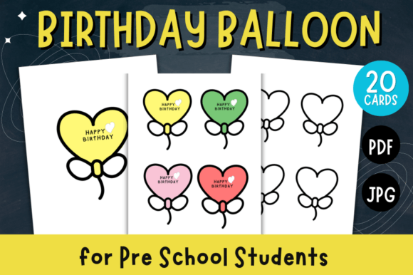 Birthday Balloons for Pre School Students: A Design Asset Guide