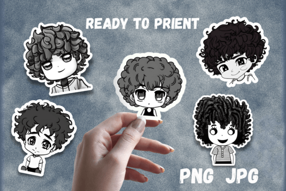 Creative Applications for Printable Cute Boys Stickers B&W