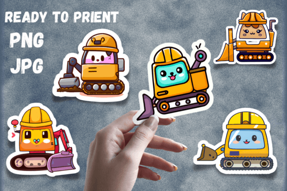 Creative Construction: Printable Construction Machine Stickers