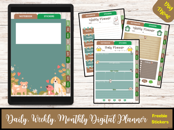 Dog Theme Digital Planner: Organize with Style