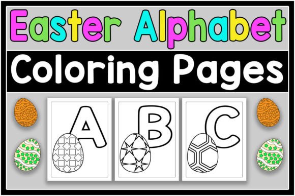 Easter Alphabet Coloring Book for Kids: A Design Asset