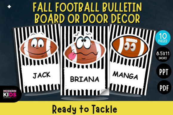 Editable Fall Football Bulletin Board: Design Assets for Seasonal Engagement