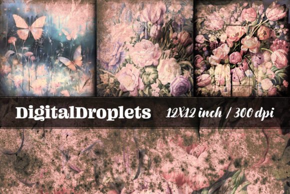 Elevate Your Design with Floral and Butterfly Paper Textures