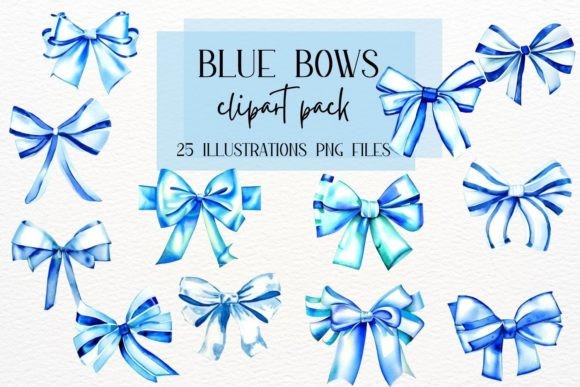 Elevate Your Designs with Watercolor Bows Illustrations