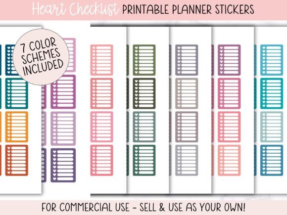 Heart Checklist Planner Stickers: Streamlining Your Design Workflow