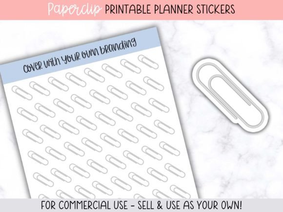 Paperclip Printable Planner Stickers: Elevate Your Design Assets