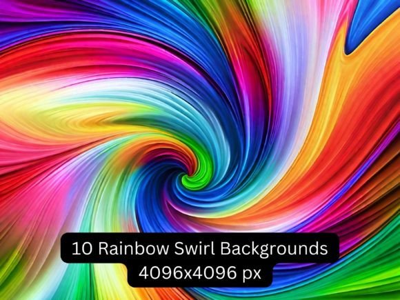Rainbow Colors Swirl Background: A Dynamic Design Asset