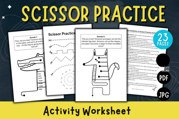 Scissor Practice Activity Worksheet: A Design Asset for Precision