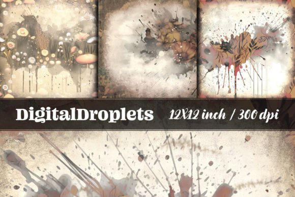 Splattered Wildlings Vol.7: Floral & Ink Textures for Design