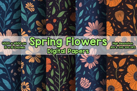 Spring Flowers Pattern Collection: Elevating Modern Design