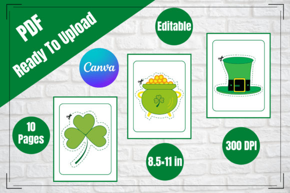 St Patrick Scissors Skills -KDP Interior: A Design Asset for Creative Development