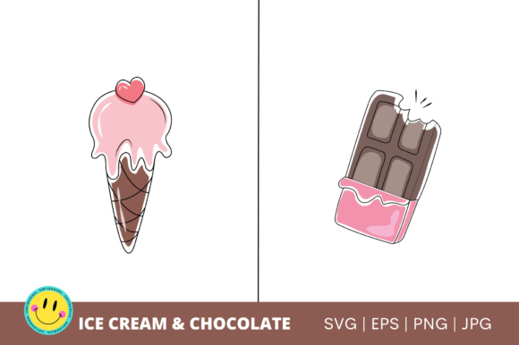 Sweeten Your Designs: Chocolate and Ice Cream Digital Assets