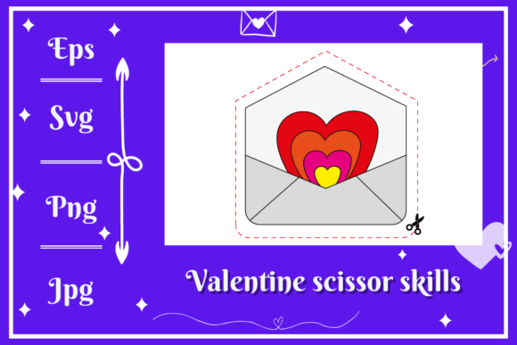 Valentine Love Message Scissor Skills: Creative Vector Assets for Designers