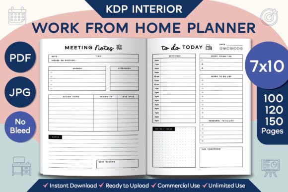 Work from Home Planner: A KDP Interior Design Asset
